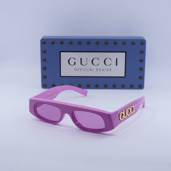 Gucci GG1771S 008 Geometric Sunglasses - Pink - Picture 1 of 11